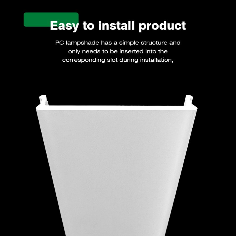 Polykarbonat ekstrudert matt lampeskjerm